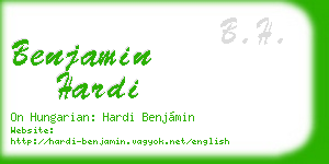 benjamin hardi business card