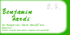 benjamin hardi business card